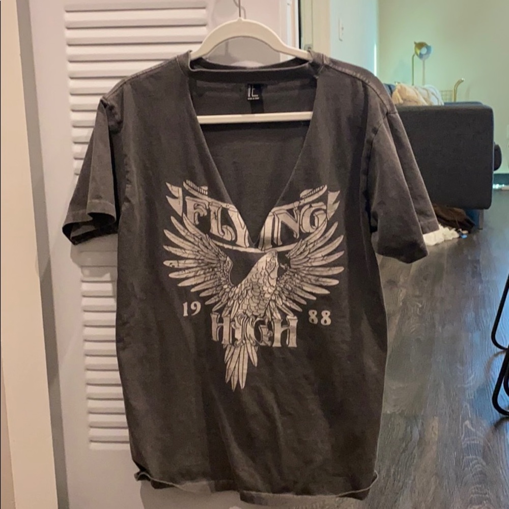 Grey band tee